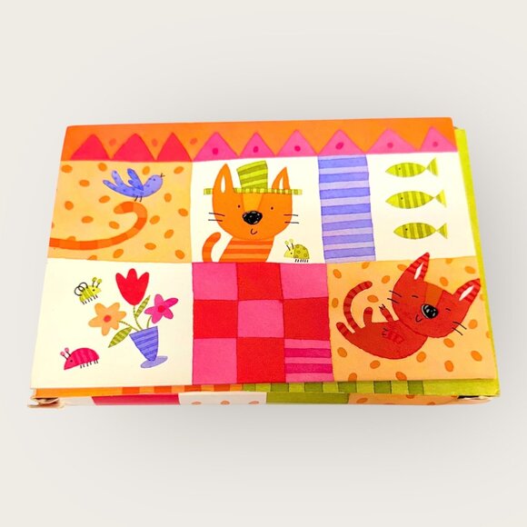 Hallmark Cat Themed Note Card Set Blank Inside Includes 10 Cards 10 Envelopes - Picture 1 of 3